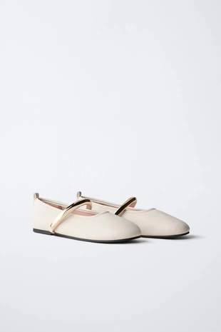 Балетки с металлическим ремешком- Заказать в России