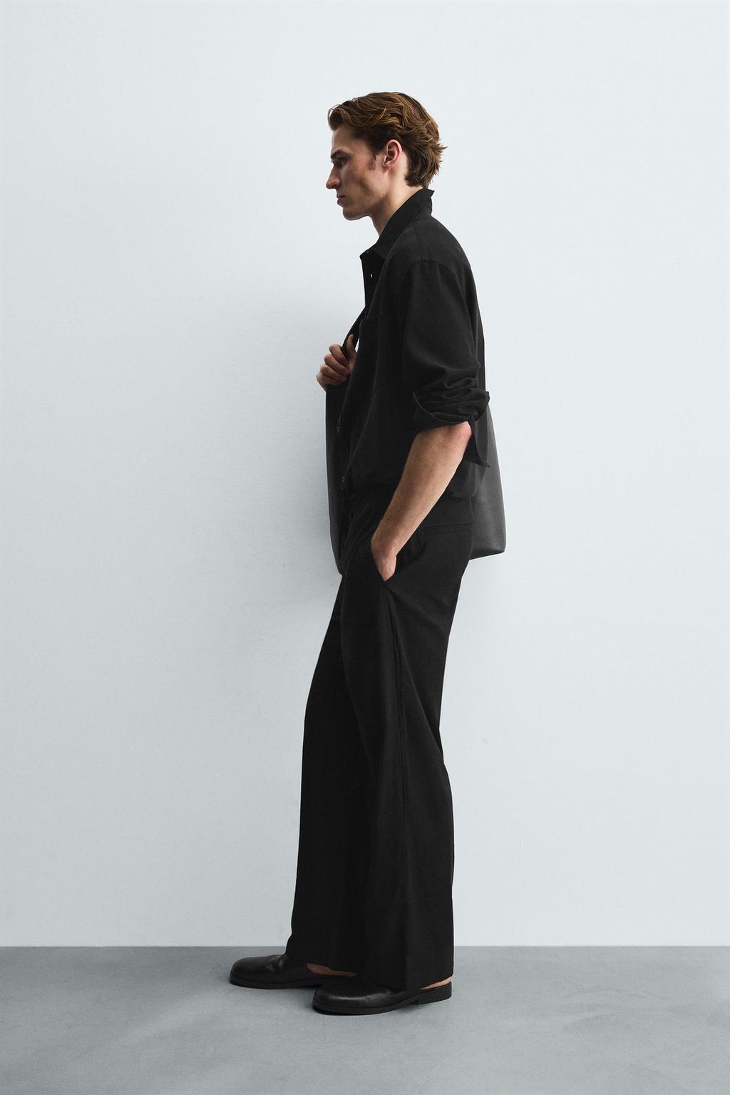 РУБАШКА RELAXED FIT ИЗ СТРУЯЩЕЙСЯ ТКАНИ