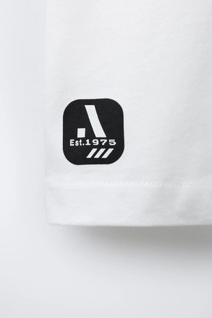 Спортивная футболка с текстом и полосками- Заказать в России