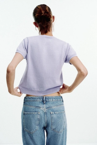 Трикотажный кардиган с бусинами- Заказать в России