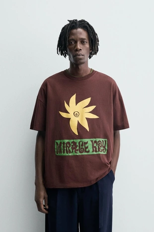 Футболка с текстовым принтом- Заказать в России