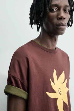 Футболка с текстовым принтом- Заказать в России