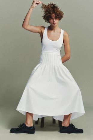 Юбка миди со складками- Заказать в России