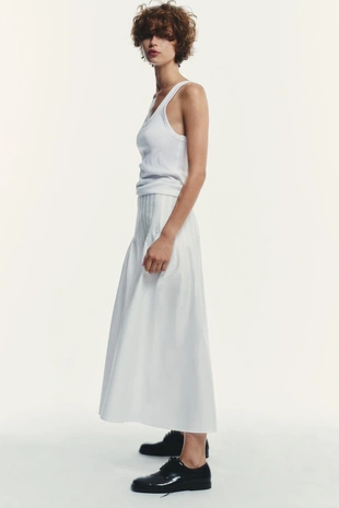 Юбка миди со складками- Заказать в России