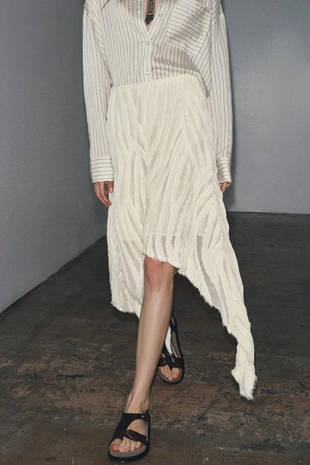 Асимметричная юбка со складками — ZW COLLECTION- Заказать в России
