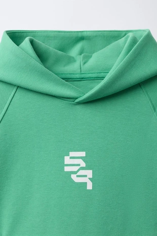 Green | 4729/781/500 - Zara Спортивный худи из ткани интерлок