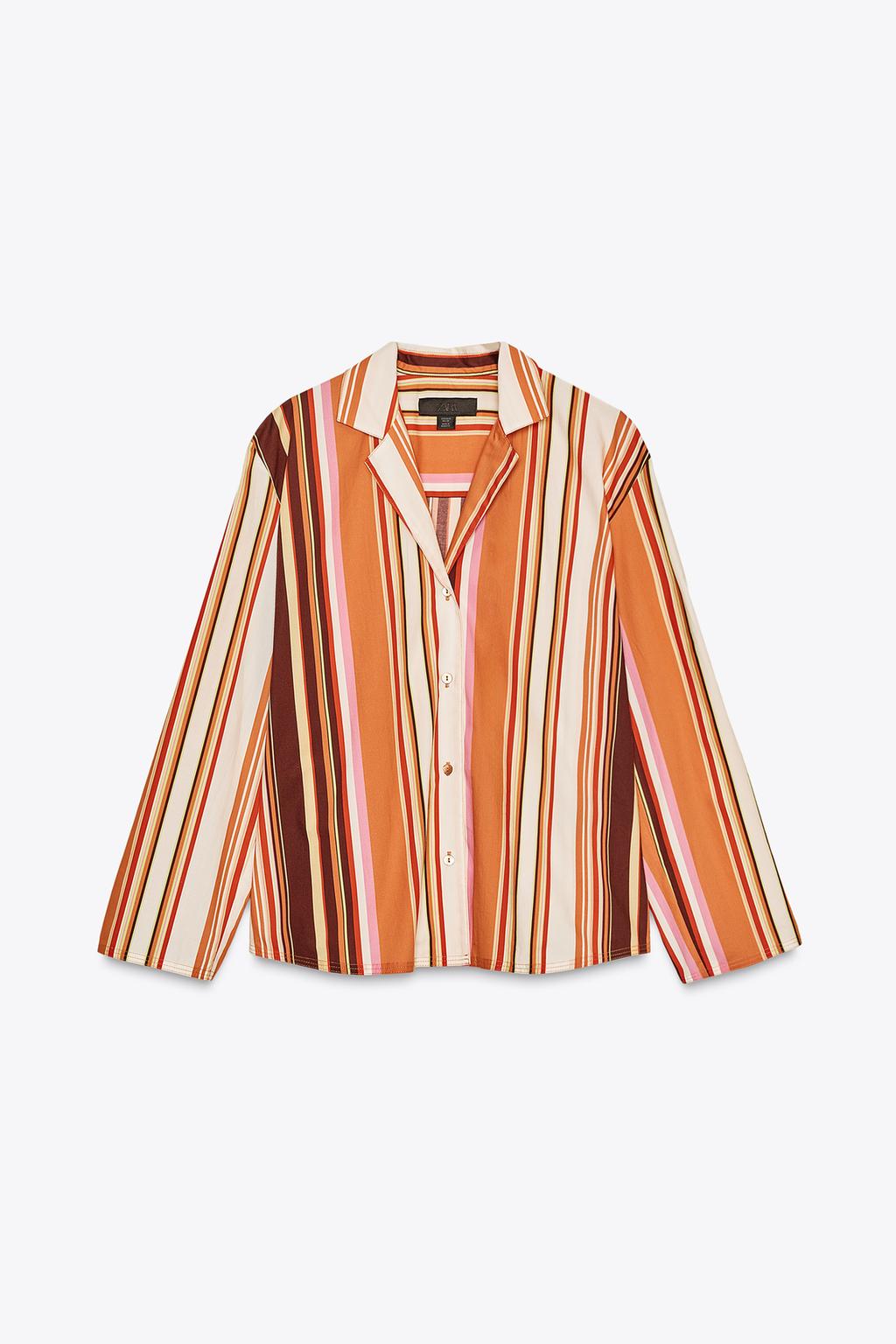 РУБАШКА В ПОЛОСКУ В ПИЖАМНОМ СТИЛЕ — ZW COLLECTION