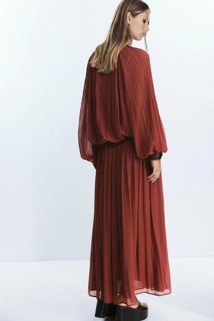 Плиссированная блуза с кисточками- Заказать в России