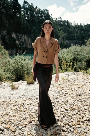 Купить Zara Короткая рубашка с запахом