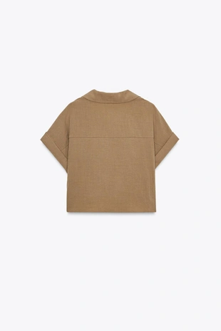 Короткая рубашка с запахом