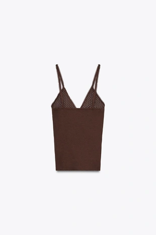 Топ с ажурной вязкой- Заказать в России