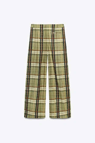 Брюки в клетку из смесового льна — ZW COLLECTION- Заказать в России