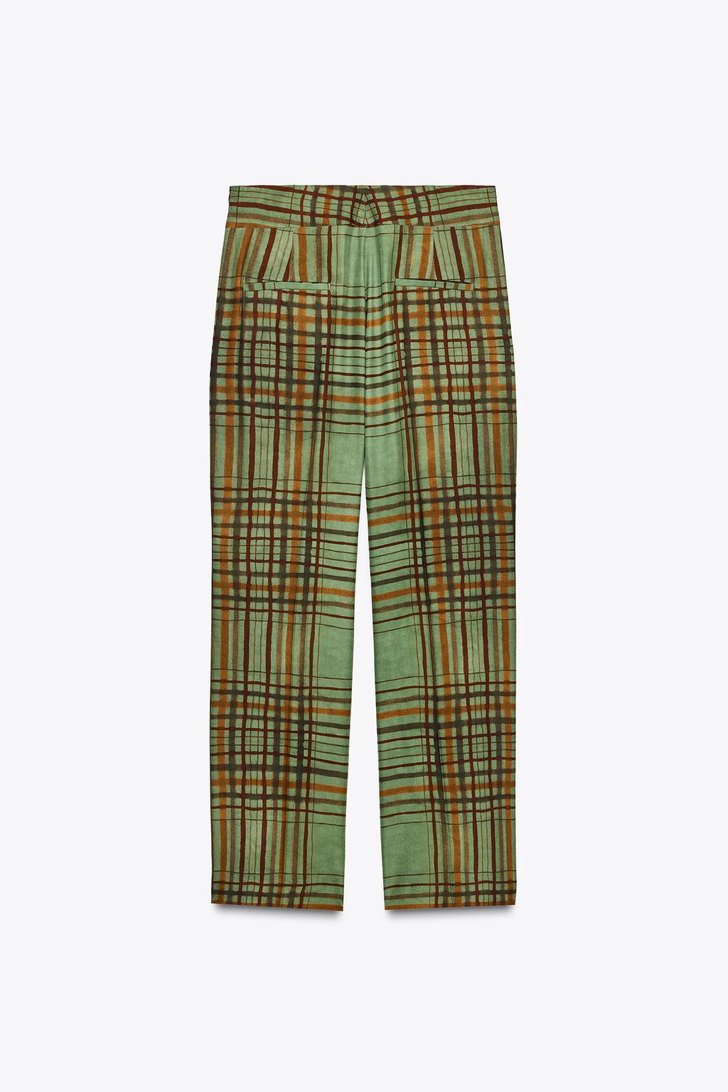 УКОРОЧЕННЫЕ КЛЕШЕНЫЕ БРЮКИ В КЛЕТКУ — ZW COLLECTION