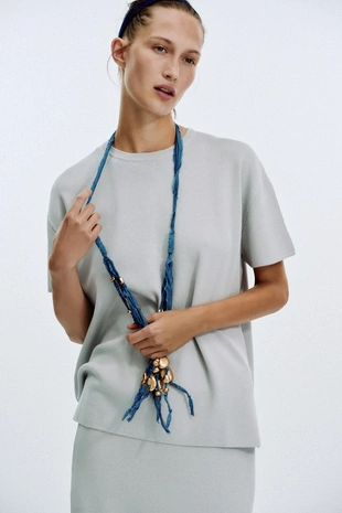 Однотонный топ оверсайз- Заказать в России