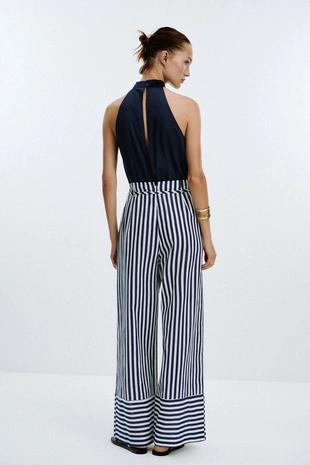 Длинный комбинезон из льна- Заказать в России