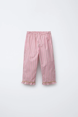 3-6 лет/ пижама: рубашка с бантами и брюки в полоску- Заказать в России