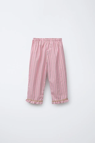 3-6 лет/ пижама: рубашка с бантами и брюки в полоску- Заказать в России