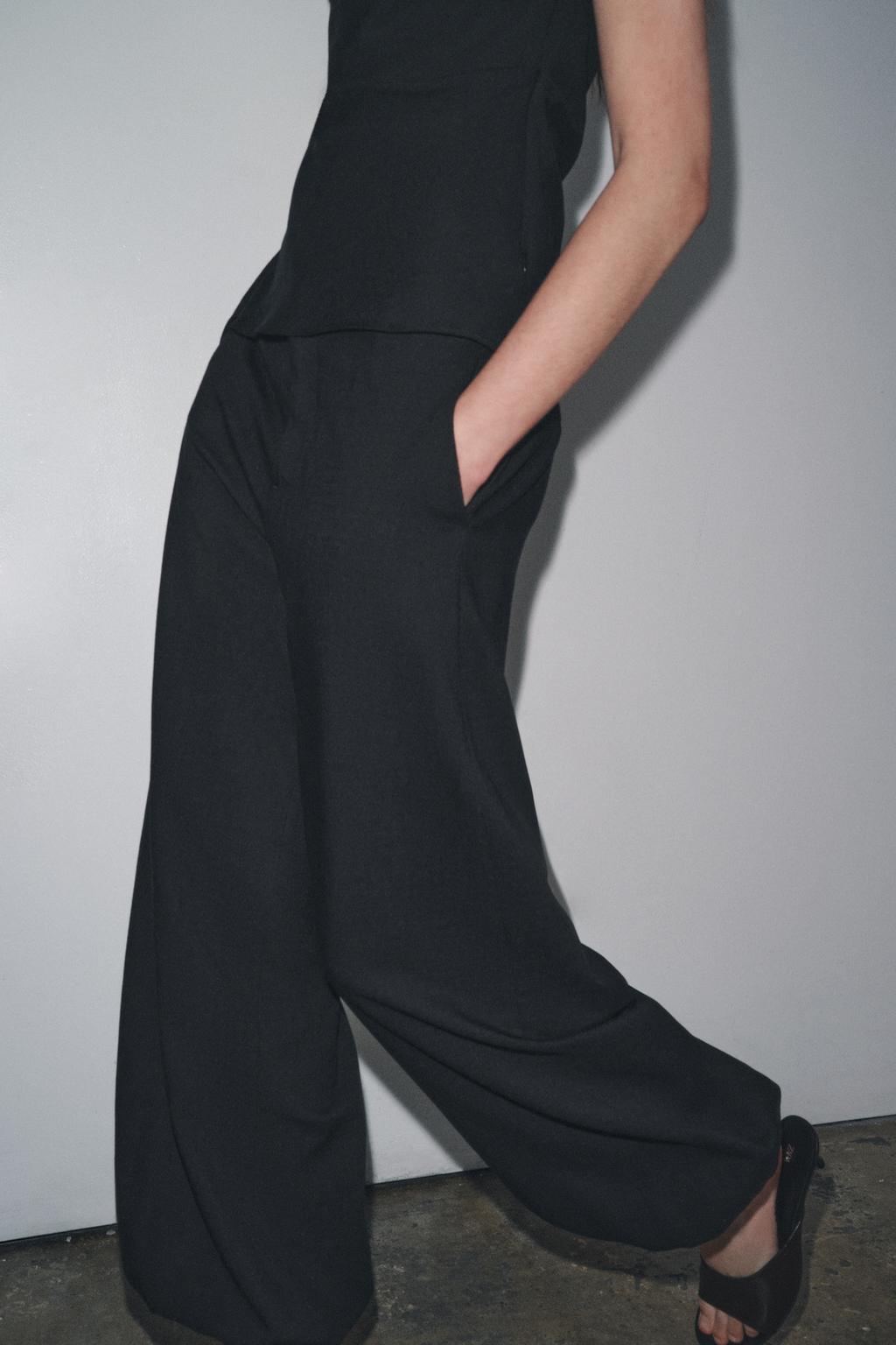 Zara Брюки с манжетами — коллекция zara «zw» - Цвет черный - black