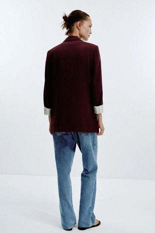 Блейзер с манжетами с принтом- Заказать в России