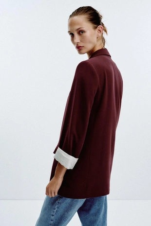 Блейзер с манжетами с принтом- Заказать в России