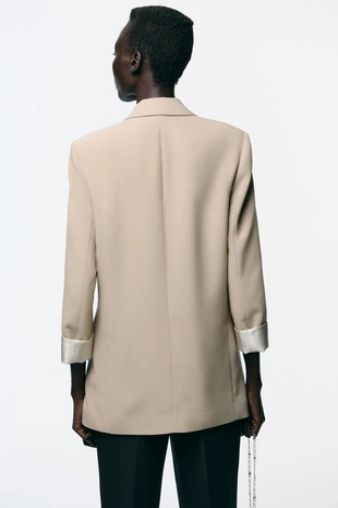 Блейзер с манжетами с принтом- Заказать в России