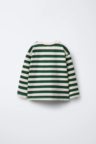 Купить Zara Лонгслив с принтом в полоску