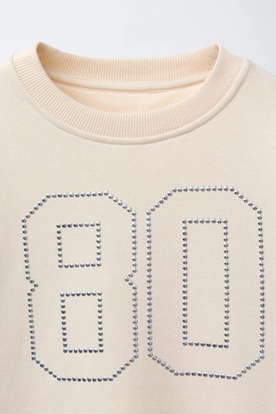 Толстовка с заклепками в виде цифры- Заказать в России