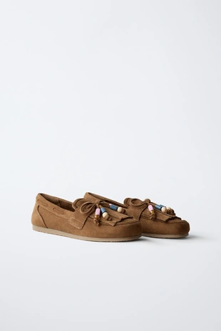 Лоферы с декоративными бусинами- Заказать в России