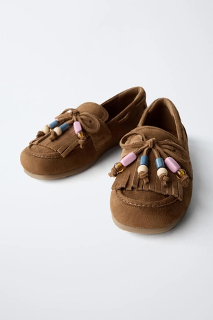 Лоферы с декоративными бусинами- Заказать в России