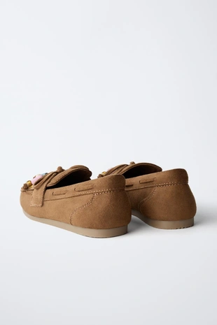 Лоферы с декоративными бусинами- Заказать в России