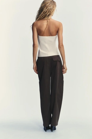 Топ без бретелей с бантом- Заказать в России