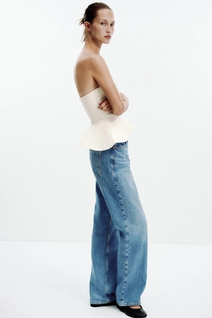 Топ без бретелей из ткани интерлок- Заказать в России