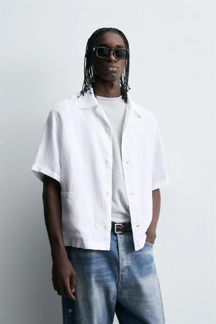 Рубашка RELAXED FIT из 100% конопли- Заказать в России