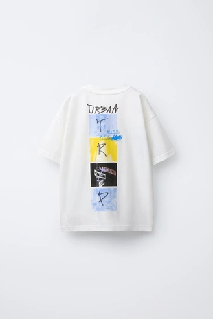 Футболка с принтом граффити- Заказать в России
