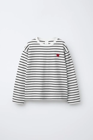 Футболка в полоску с сердцем- Заказать в России