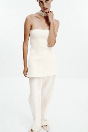 Платье без бретелей из ткани интерлок- Заказать в России