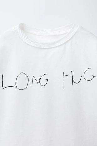 Футболка с принтом текста- Заказать в России