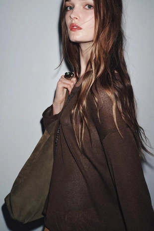 Вязаный джемпер в стиле рустик- Заказать в России