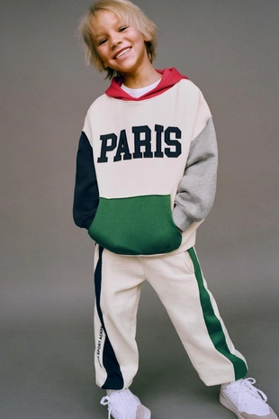 Брюки-джоггеры в стиле колор-блок- Заказать в России