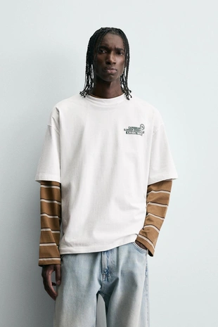 Футболка с принтом в виде текста- Заказать в России