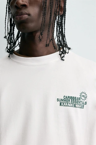 Футболка с принтом в виде текста- Заказать в России