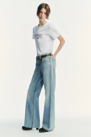 Джинсы TRF клеш с низкой посадкой- Заказать в России