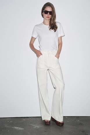 Джинсы максимальной длины с высокой посадкой — ZW COLLECTION- Заказать в России