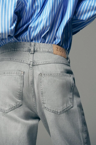 Джинсы Z.02 STRAIGHT ANKLE с высокой посадкой и перекрестной талией- Заказать в России