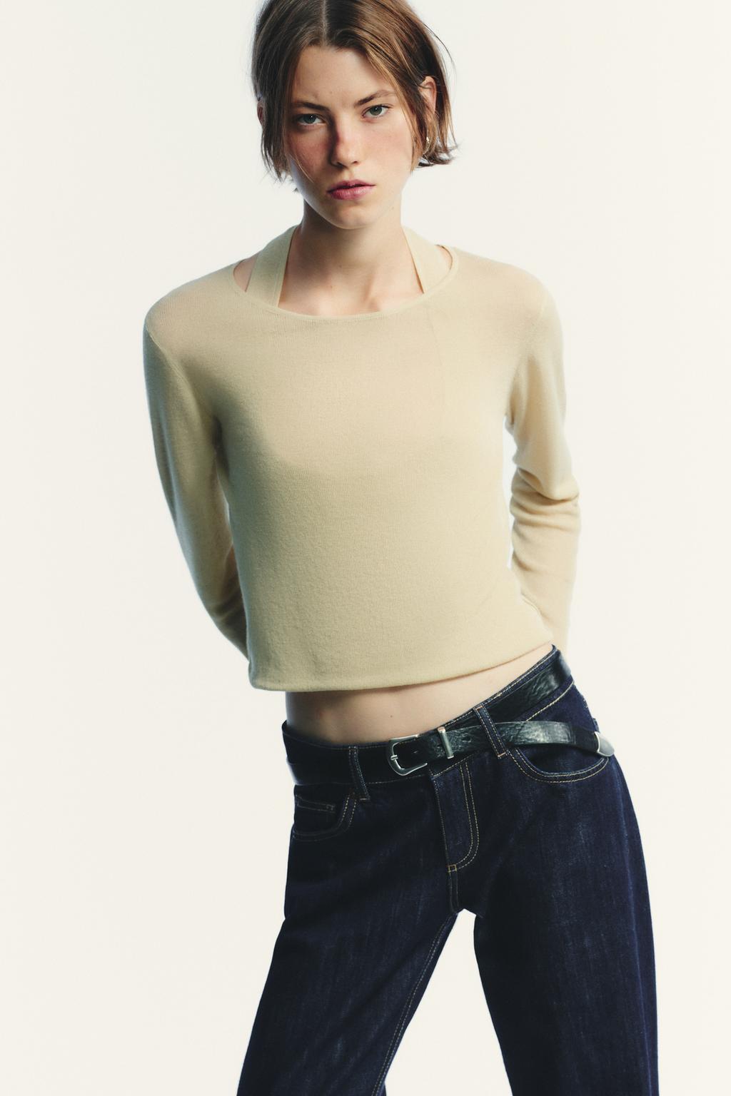 ДЖИНСЫ TRF WIDE LEG С НИЗКОЙ ПОСАДКОЙ