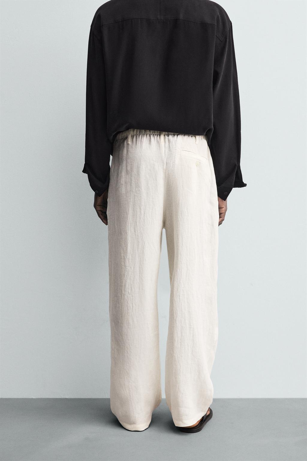 БРЮКИ RELAXED FIT ИЗ 100% ЛЬНА