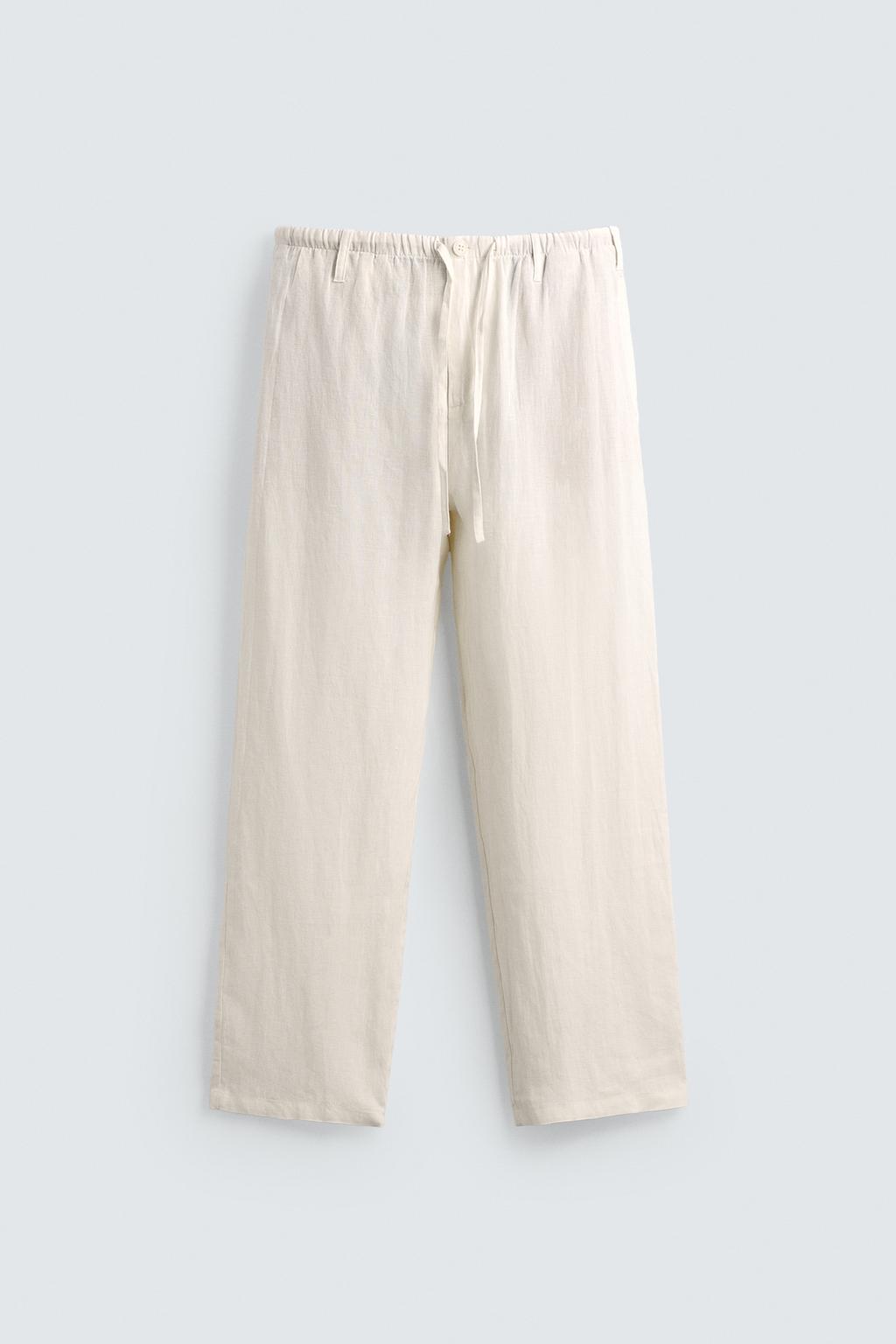 БРЮКИ RELAXED FIT ИЗ 100% ЛЬНА