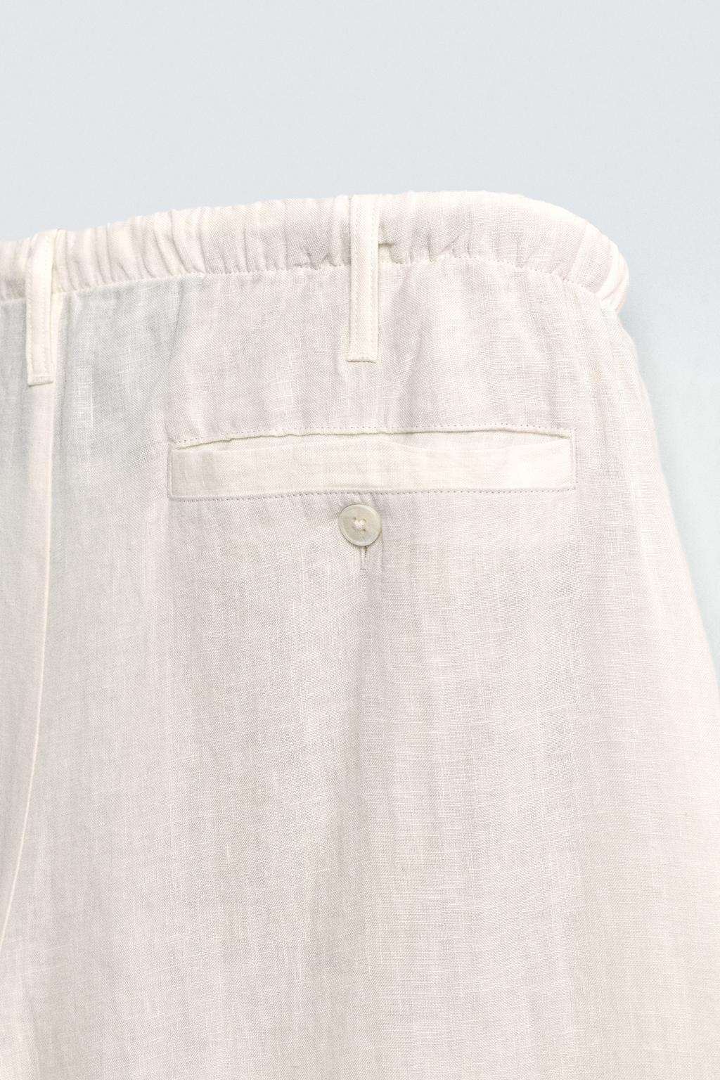 БРЮКИ RELAXED FIT ИЗ 100% ЛЬНА