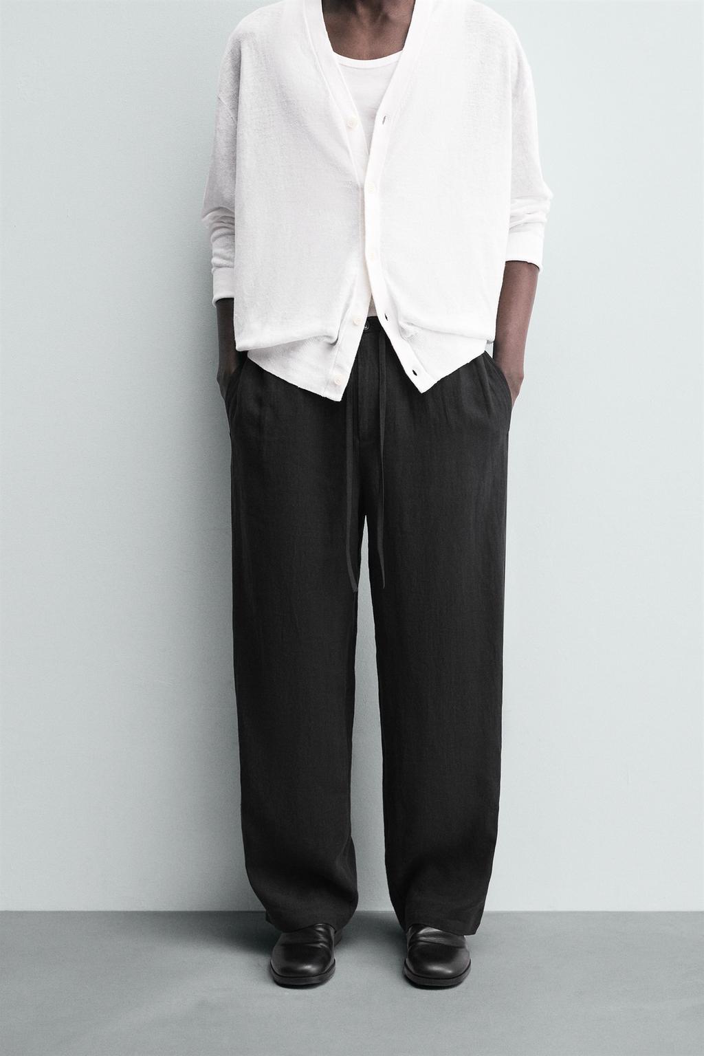 БРЮКИ RELAXED FIT ИЗ 100% ЛЬНА