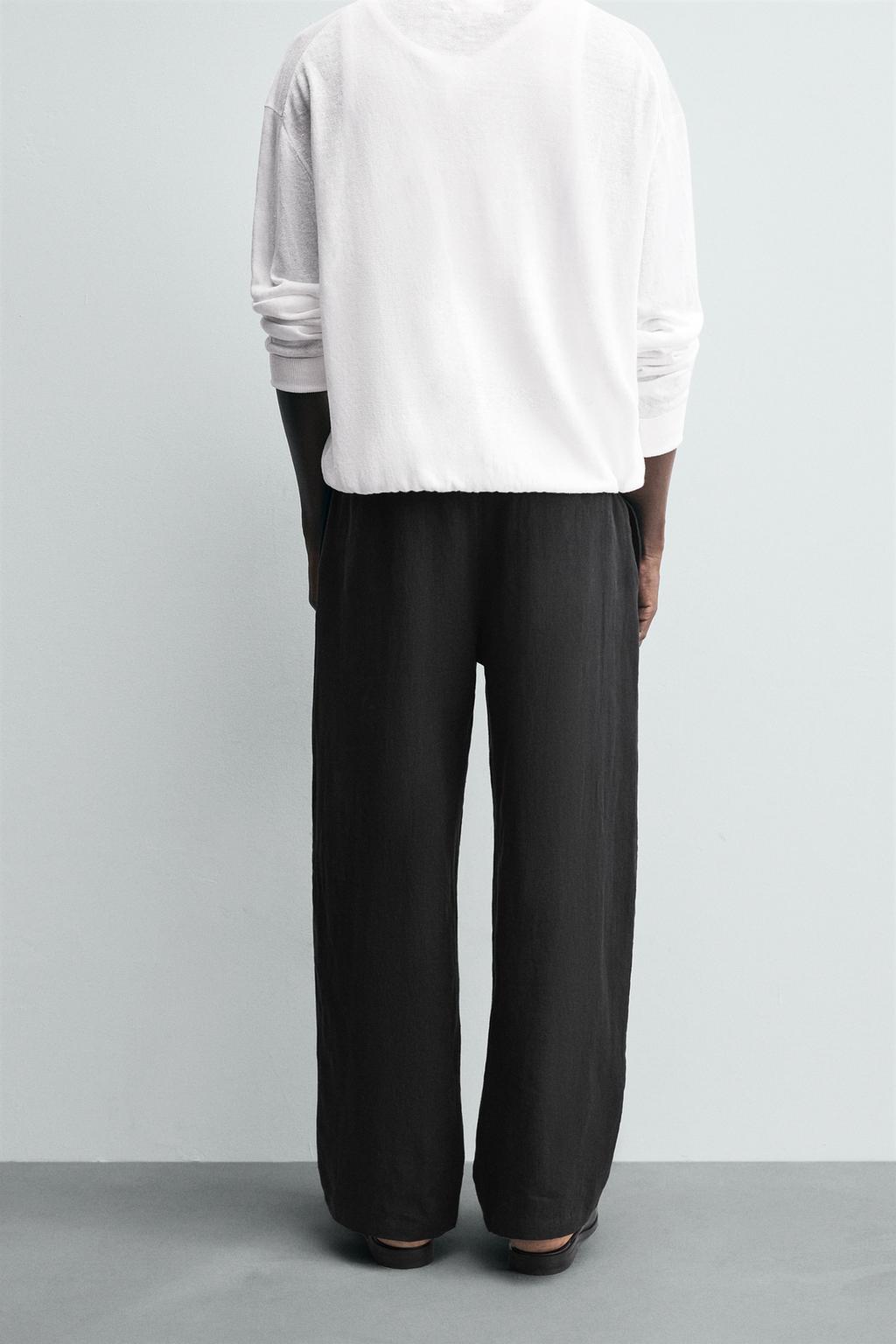 БРЮКИ RELAXED FIT ИЗ 100% ЛЬНА